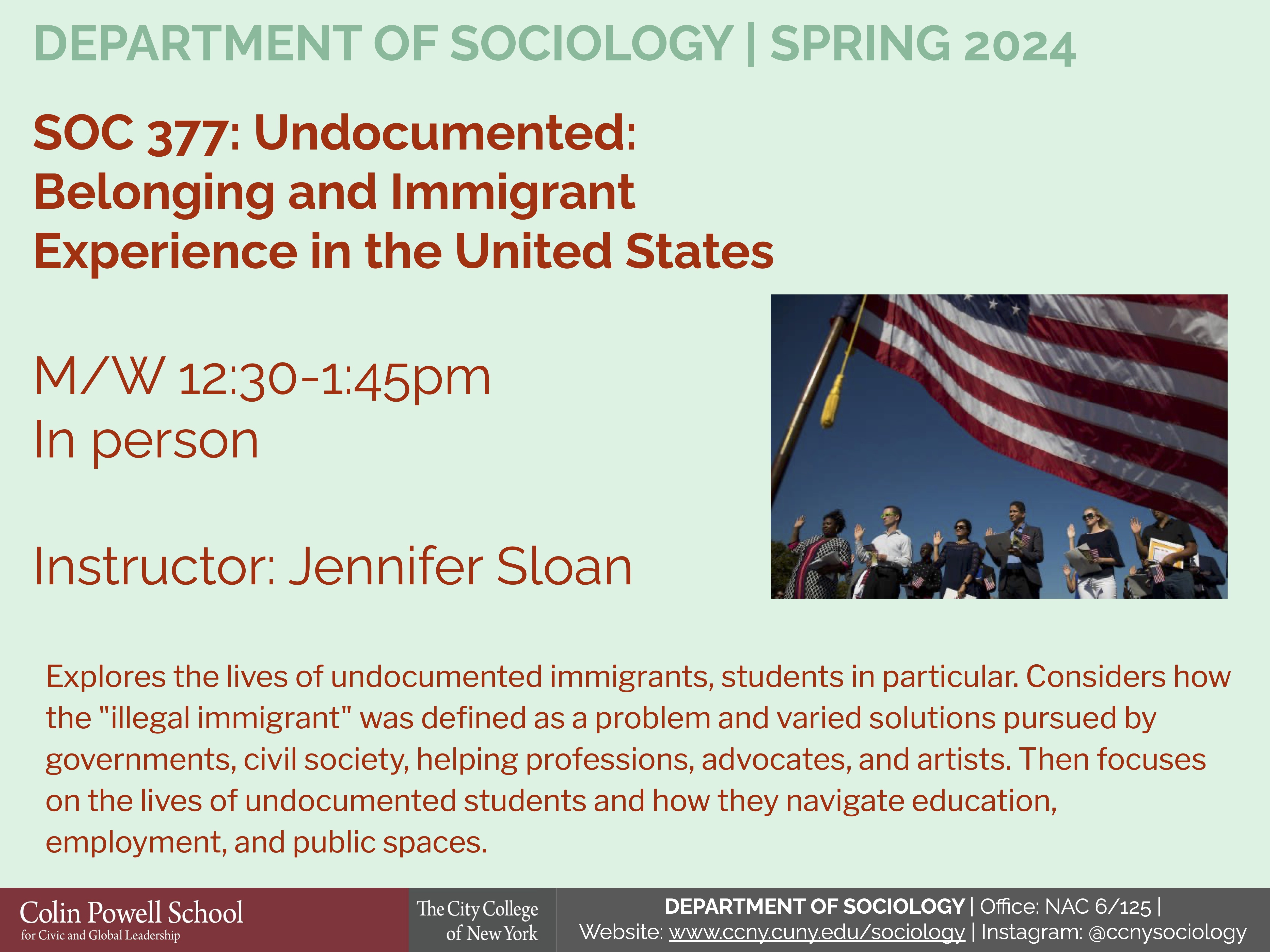 Spring 2024 course schedule The City College of New York